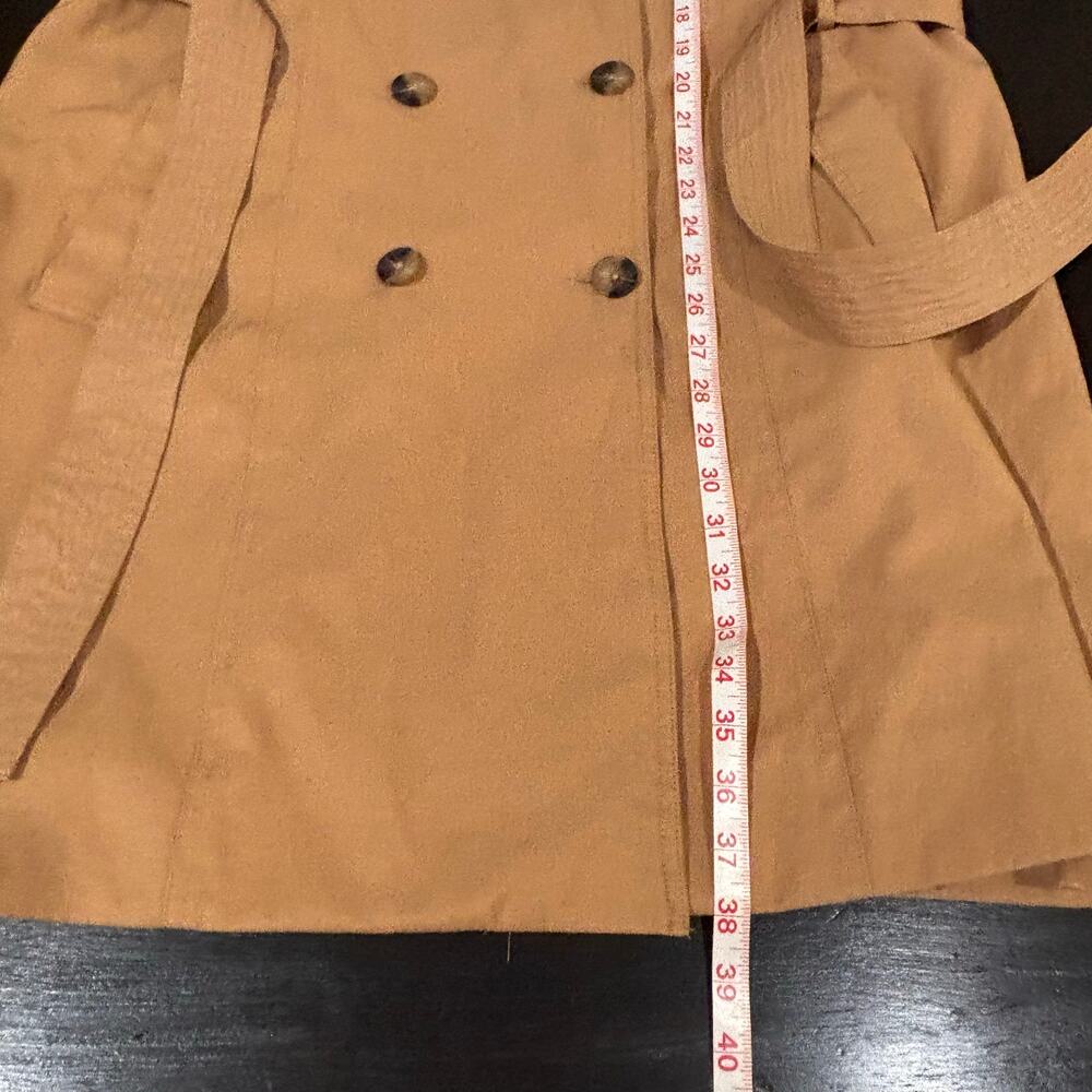 Rachel Zoe Classic Double-Breasted Belted Trench Coat – Camel / Tan size XL - Picture 5 of 8